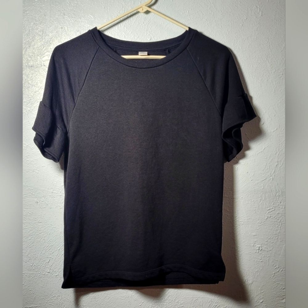 Old Navy Black Ruffle Sleeve Top - Size XS
